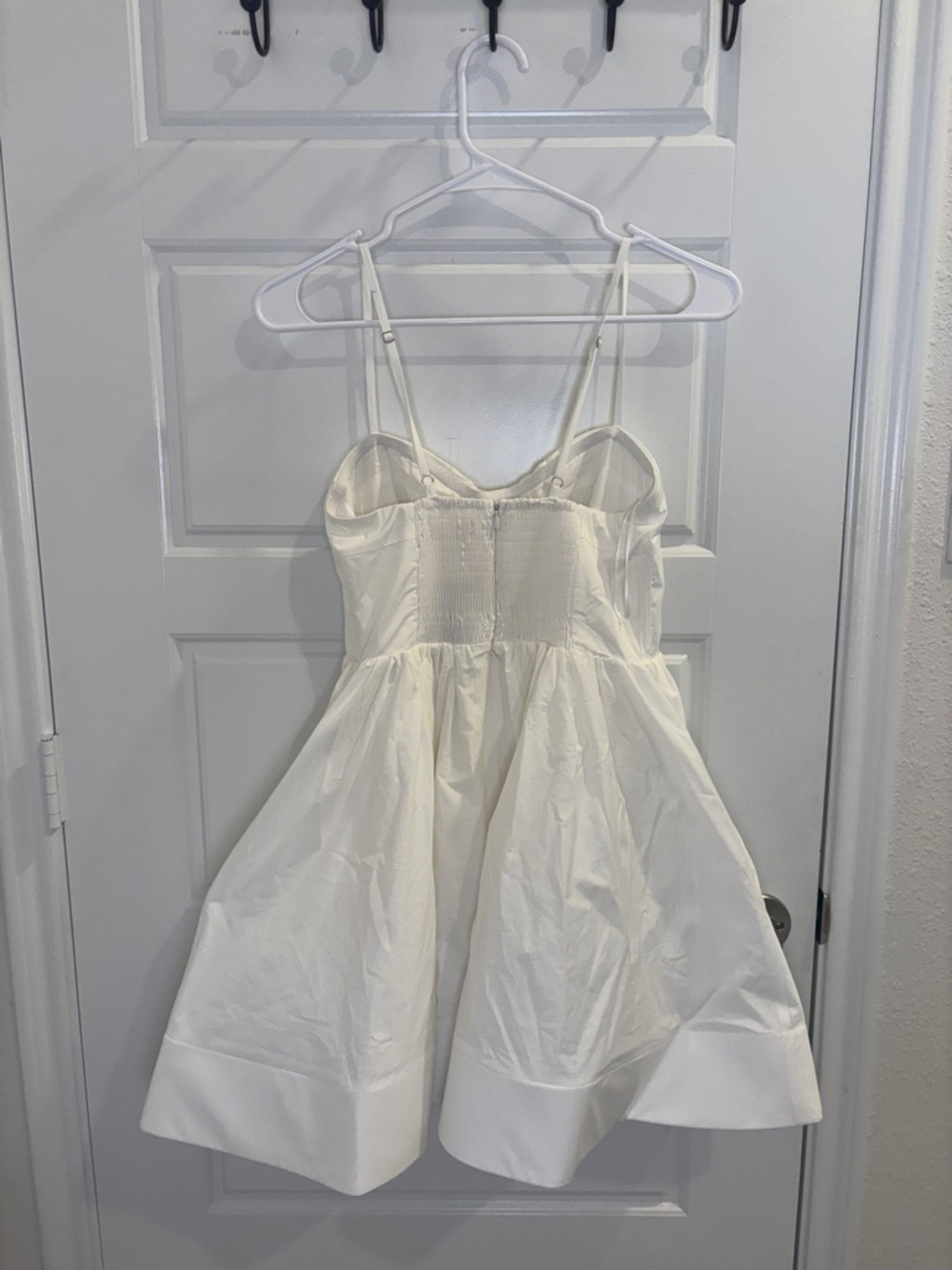 Hazel & Olive White Corset Babydoll Mini Dress Size Small Bustier Fit Flare — image 3 of 5